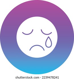 Crying vector icon. Can be used for printing, mobile and web applications.