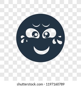 Crying vector icon isolated on transparent background, Crying transparency logo concept