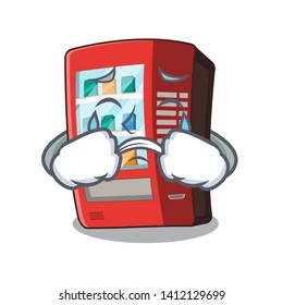 Crying vending machine next to character door