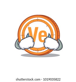 Crying Veritaseum coin mascot cartoon