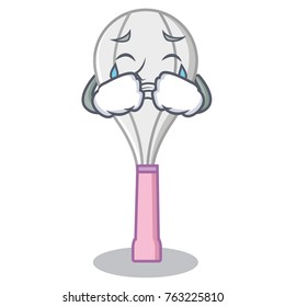 Crying whisk character cartoon style