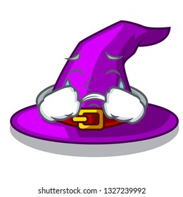 Crying witch hat isolated with the mascot