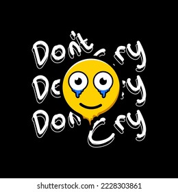 Crying writing design, suitable for screen printing t-shirts, clothes, jackets and others