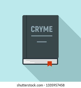 Cryme book icon. Flat illustration of cryme book vector icon for web design