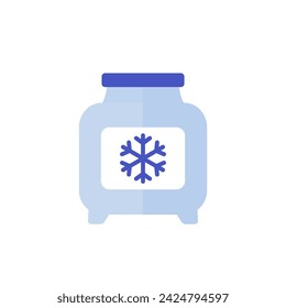 cryo bank, nitrogen cryogenic storage icon, medical cryobank flat vector