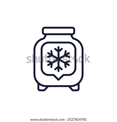 cryo bank, nitrogen cryogenic storage icon, medical cryobank line vector design