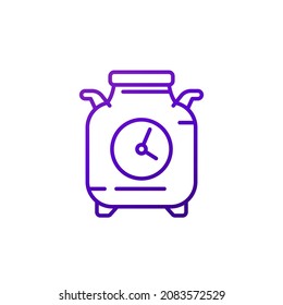 cryobank, time in storage tank, cryo bank line icon