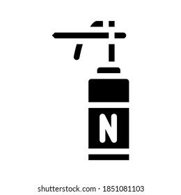 cryodestruction tool glyph icon vector. cryodestruction tool sign. isolated contour symbol black illustration