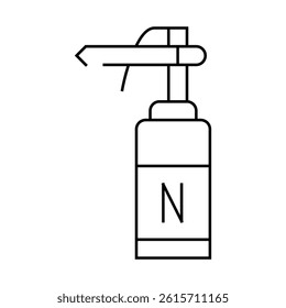 cryodestruction tool line icon vector. cryodestruction tool sign. isolated contour symbol black illustration