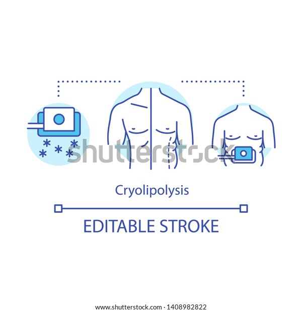 Cryolipolysis Concept Icon Fat Freezing Idea Stock Vector (Royalty Free