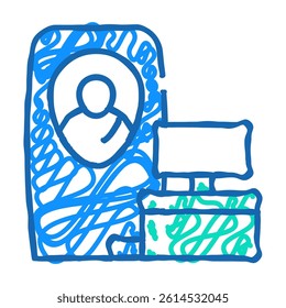 cryonics medical equipment doodle icon sketch vector. cryonics medical equipment sign. isolated symbol illustration