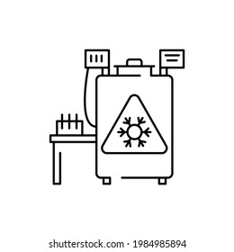 Cryopreservation сolor line icon. Preserving embryo. Pictogram for web page, mobile app, promo. UI UX GUI design element. Editable stroke.