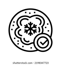 cryosurgery freeze line icon vector. cryosurgery freeze sign. isolated contour symbol black illustration