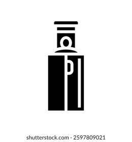 cryotherapy chamber recovery wellness glyph icon vector. cryotherapy chamber recovery wellness sign. isolated symbol illustration