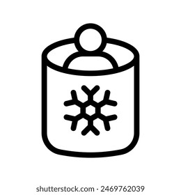 cryotherapy line icon illustration vector graphic. Simple element illustration vector graphic, suitable for app, websites, and presentations isolated on white background