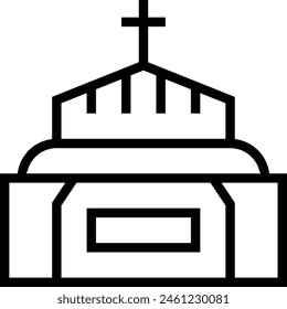 crypt icon. Thin linear style design isolated on white background