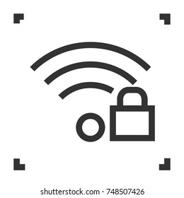 Crypted Wifi Line Icon