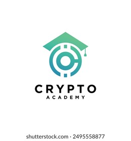 Crypto academy logo icon vector