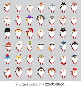 Crypto art concept. Santa Claus character design.
