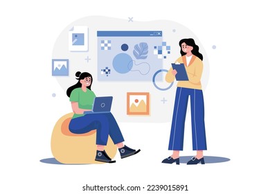 Crypto Art Illustration Konzept auf weißem Hintergrund
