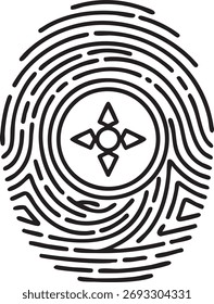 Criptometría Biométrica Siluetas Seguridad de huellas digitales Verificación de identidad digital