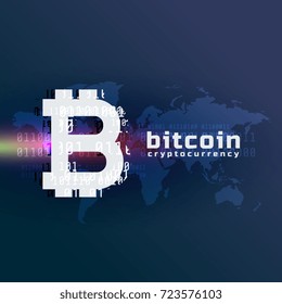 crypto bitcoin currency symbol vector background