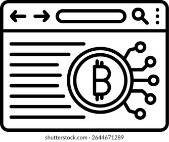 Diseño de icono de estilo lleno de criptomonedas Bitcoin