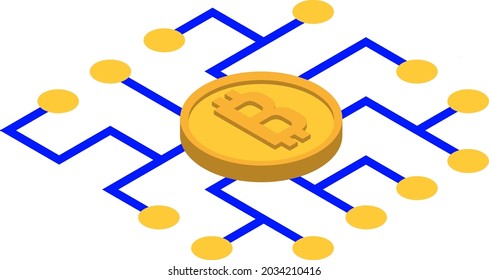 ilustración de criptografía y bitcoin diseño plano que puede utilizarse como activo para su web gráfica necesita hacerlo más atractivo