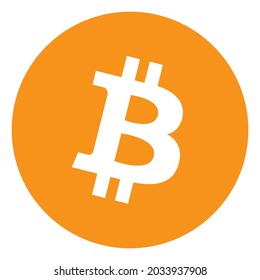 Signo de símbolo de bitcoin criptográfico, Ilustración vectorial, Aislar en la etiqueta de fondo blanco .EPS10