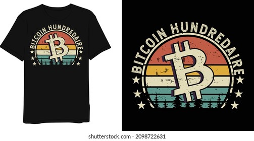 Crypto Bitcoin T-Shirt Design Template