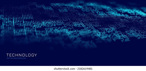Crypto Blockchain Data Background. Blockchain Grid Abstract Vector Background. Technology of Future Banner Design.