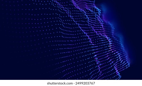 Crypto Blockchain Data Background. Blockchain Grid Abstract Vector Background. Technology of Future Banner Design.