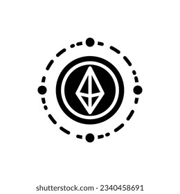 Crypto Blockchain Filled Icon Vector Illustration