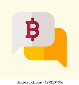 Crypto Business Flat Icon Vector Graphic Download Template Modern