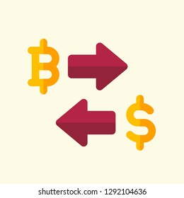 Crypto Business Flat Icon Vector Graphic Download Template Modern