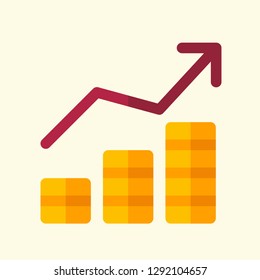 Crypto Business Flat Icon Vector Graphic Download Template Modern