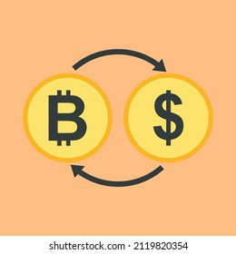 Crypto Cartoon Flache Vektorgrafik