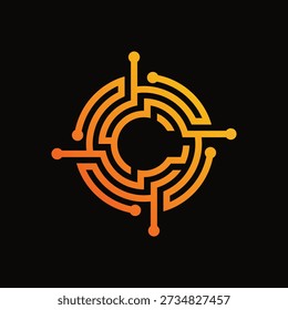 Crypto Circuit Intelligence Minimalist Letter C	
