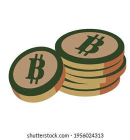 crypto coin bitcoin tech vector design
