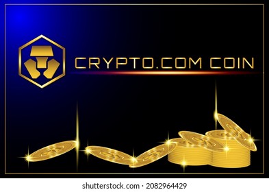 Crypto.com coin crypto currency poster background