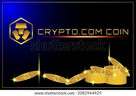 Crypto.com coin crypto currency poster background