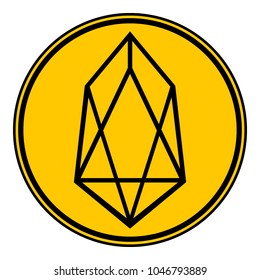 Crypto coin EOS icon on white background. Vector illustration.