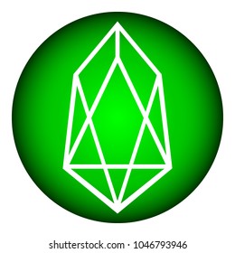 Crypto coin EOS icon on white background. Vector illustration.