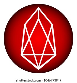 Crypto coin EOS icon on white background. Vector illustration.