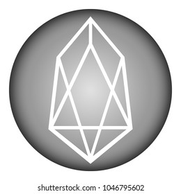 Crypto coin EOS icon on white background. Vector illustration.