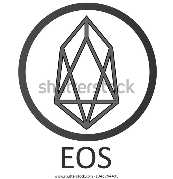 Download Crypto Coin Eos Icon On White Stock Vector (Royalty Free ...