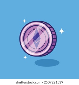Diseño de Vector de ethereum de criptomoneda