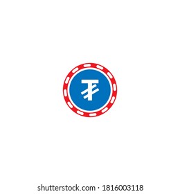 Crypto coin icon design concept vector
