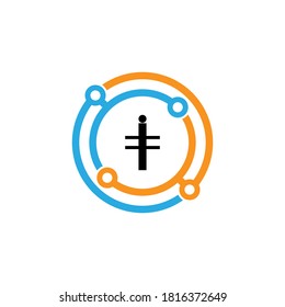 Vector de concepto de diseño de icono de criptografía