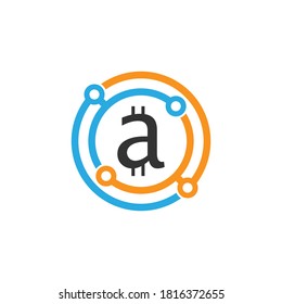 Crypto coin icon design concept vector